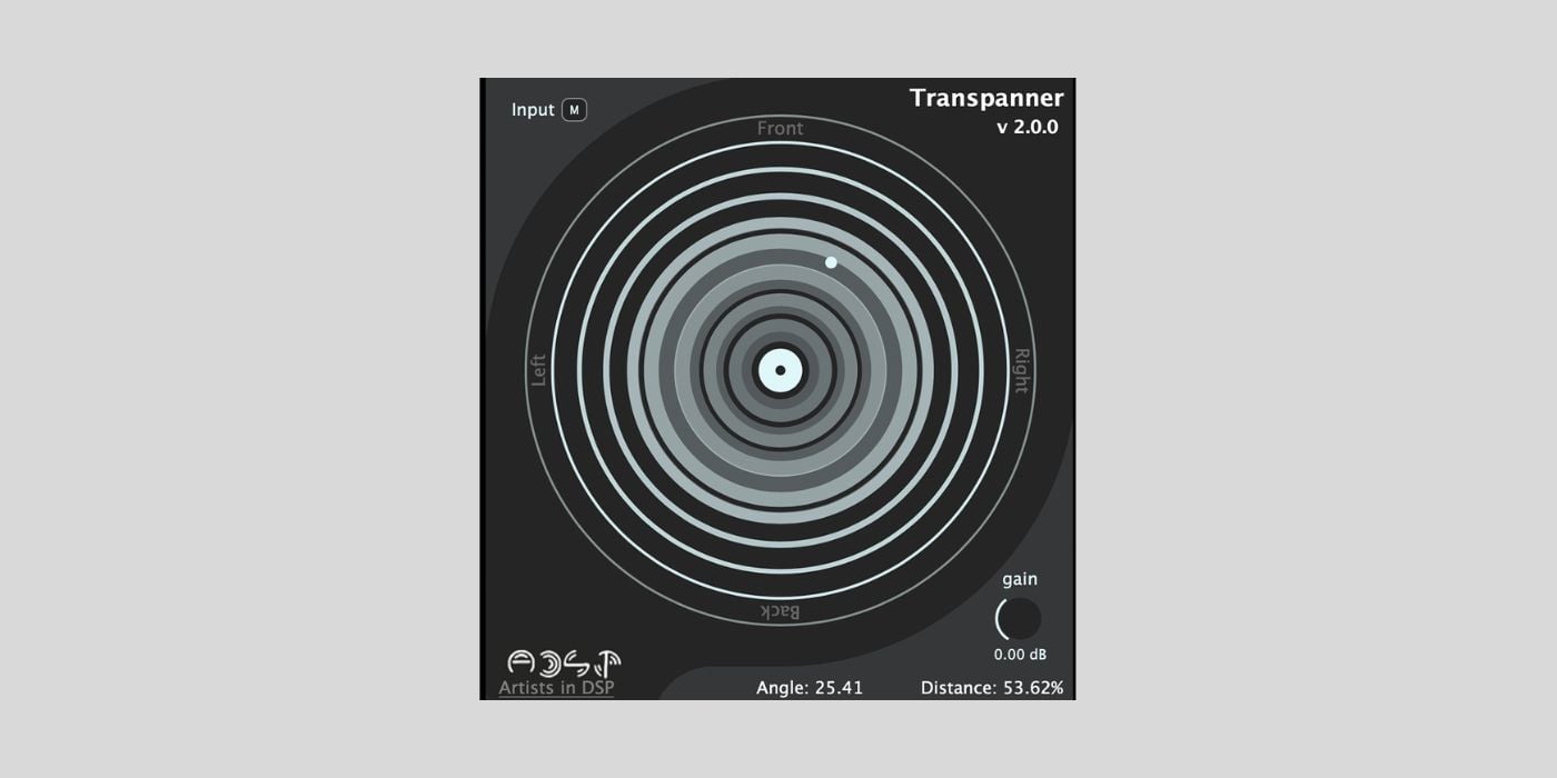 Transpanner 2 is a FREE 3D Audio Panning Plugin by Artists in DSP