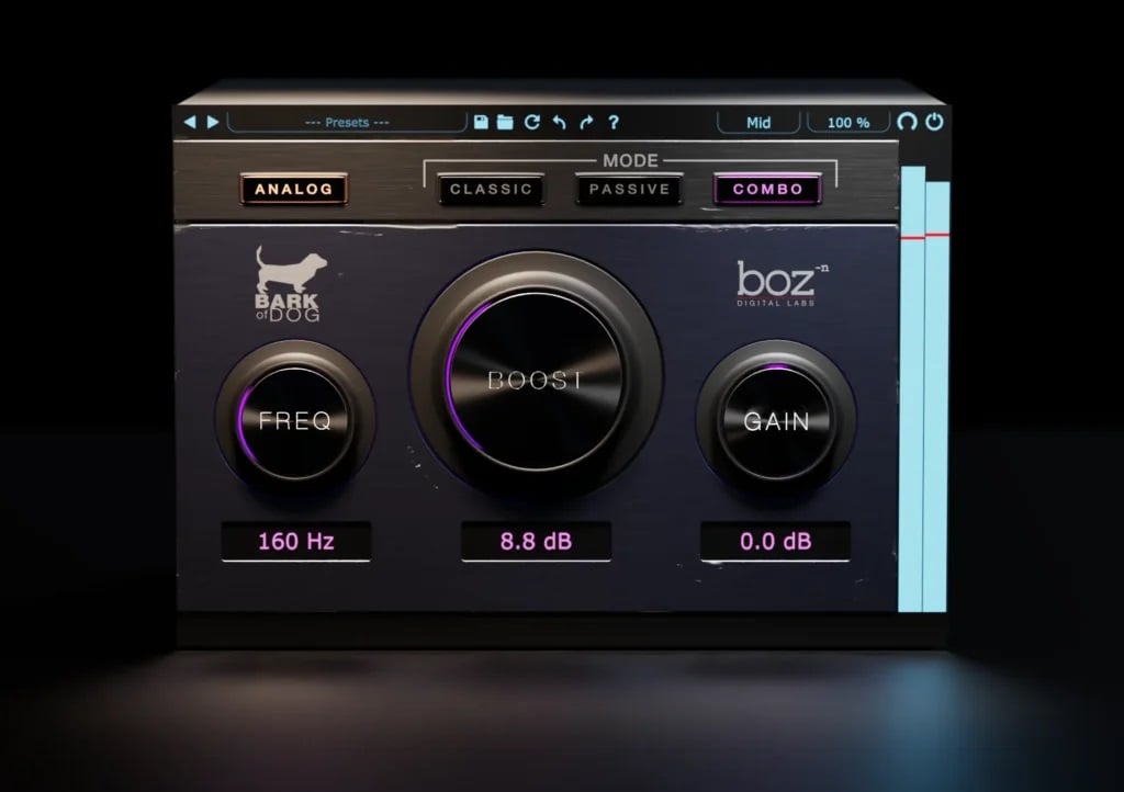 Boz Digital Labs releases FREE Bark of Dog 3 bass enhancer plugin